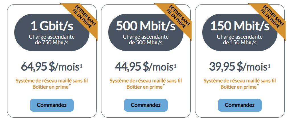 Bénéficiez d'un module Wi-Fi bonus avec tous les forfaits Internet fibre.